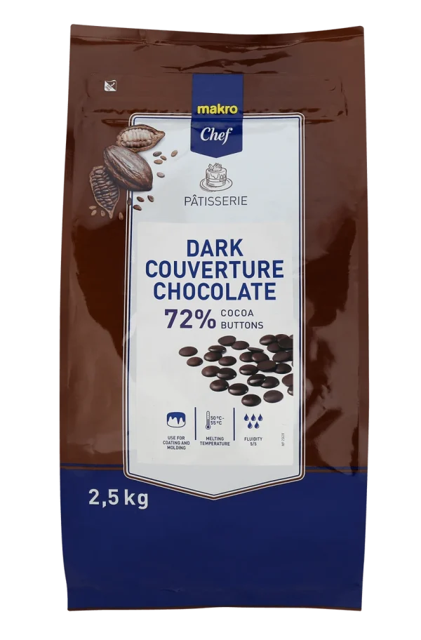 Metro-chef METRO Chef Kuvertüre Buttons Dunkle Schokolade (2,5 Kg) 5