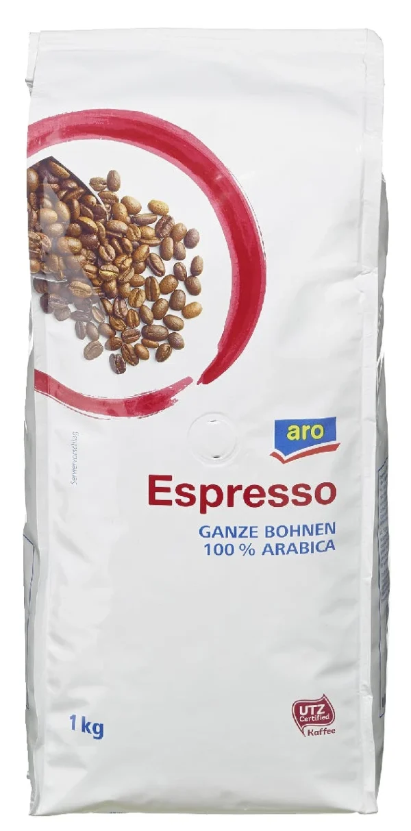 Aro Kaffeebohnen Espresso 100% Arabica (1 Kg) 1