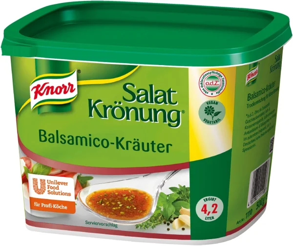 Knorr Salatdressing Salat Krönung Balsamico Kräuter (500 G) 1