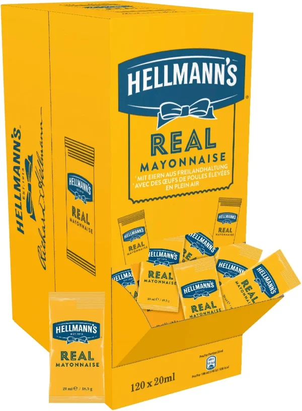 Hellmann’s Real Mayonaise 120 Portionen X 20 Ml (2,4 L) 1