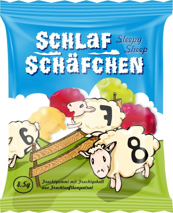 Hellma Fruchtgummi Mini Schlafschäfchen 100 Portionen X 8,5g (850 G) 1