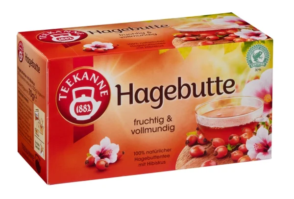Teekanne Früchtetee Hagebutte 20 Teebeutel (70 G) 7