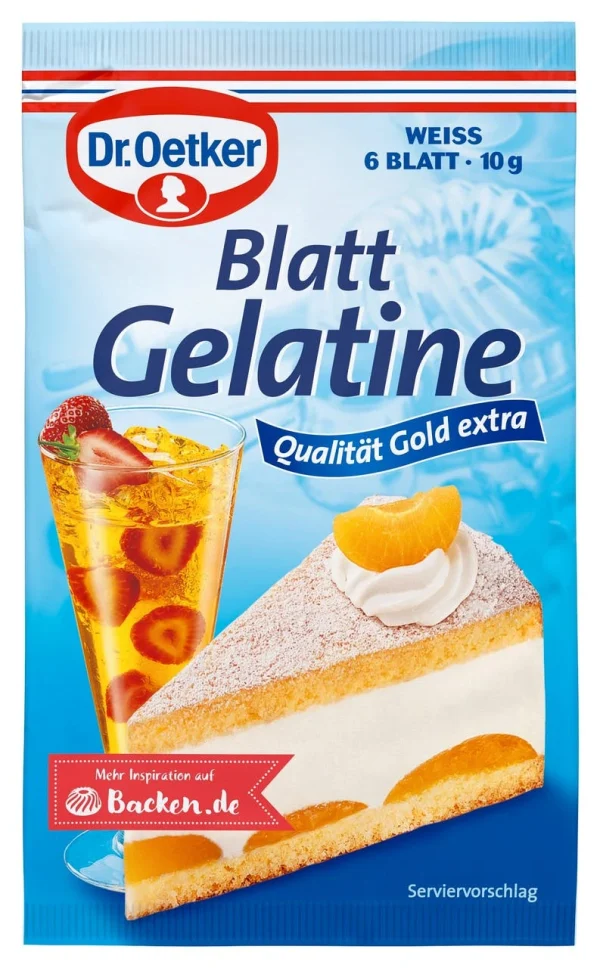 Dr. Oetker Blattgelatine Weiß 6 Portionen (10 G) 5