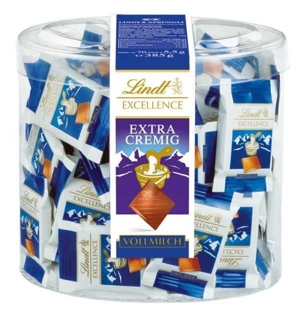 Lindt Excellence Milch Mini 70 Täfelchen X 5,5 G (385 G) 1