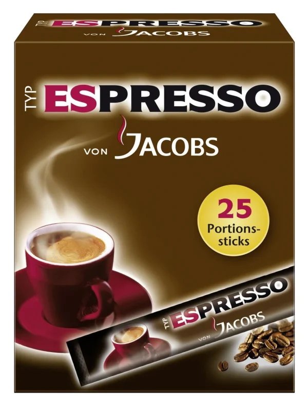 Jacobs Instant-Kaffee Espresso Sticks 25 Portionen (45g) 1