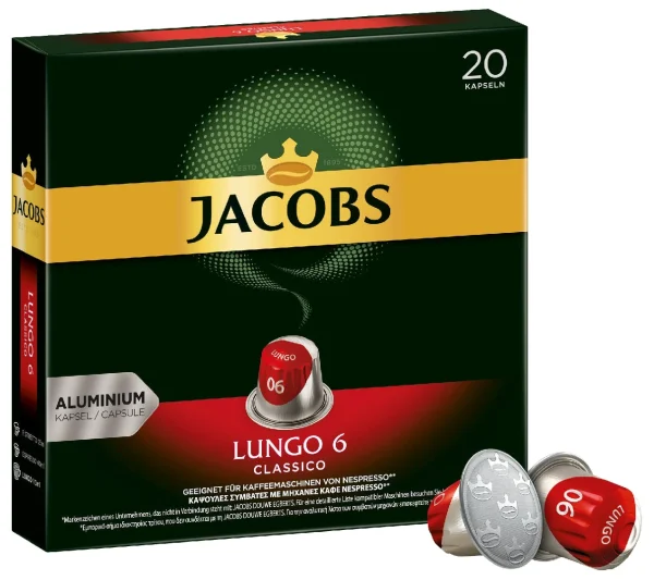 Jacobs Kaffeekapseln Lungo Classico 20 Kapseln (104 G) 7