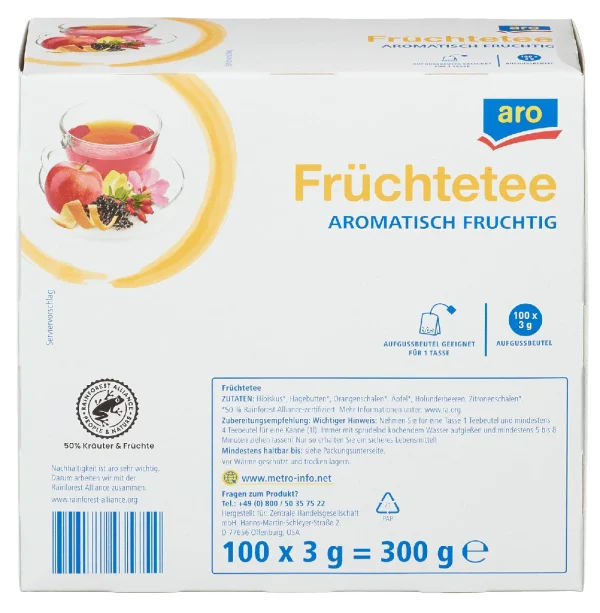 Aro Tee Früchte 100 Portionen X 3 G (100 G) 7