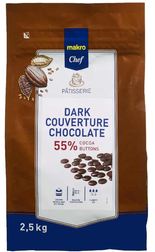 Metro-chef METRO Chef Kuvertüre Buttons Weiße Schokolade (2,5 Kg) 4