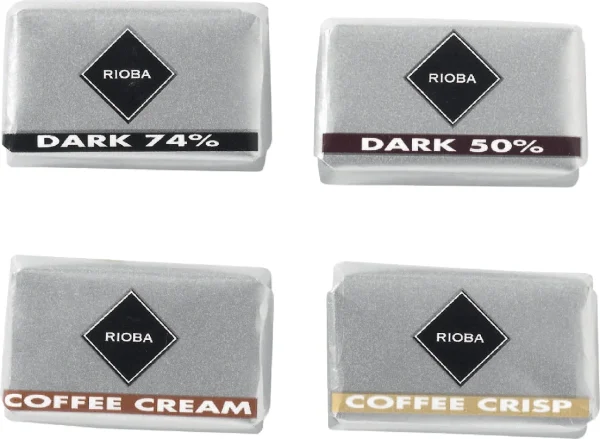 RIOBA Schokolade Swiss Coffee Naps Mischung 200 Portionen X 5 G (1 Kg) 7